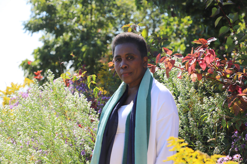 Vilma Blenman writer and author surrounded by nature
